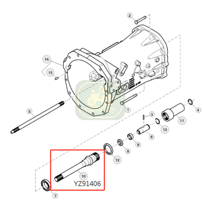 Partes de entrada de reação frontal de embreagem seca YZ91406 eixo para