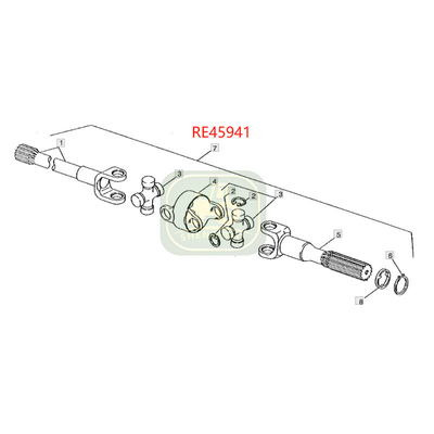 Sistema diferencial de acionamento do eixo RE188421 RE45941 eixo Assy para tratores