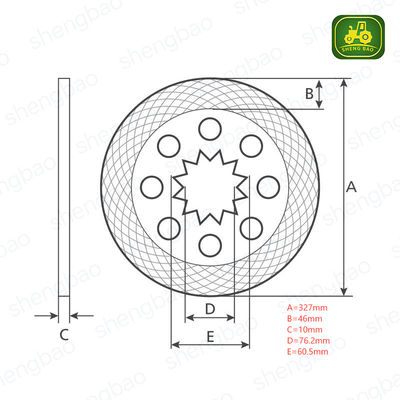 Partes de direcção e travões 5154521 Disco de travão para tractor 14 Espinhas