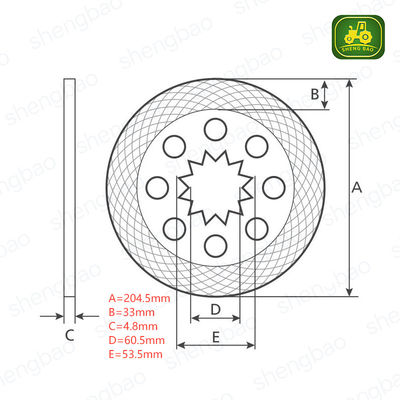 Peças de Direção e Freios 73320440 Disco de Freio Para Trator 22 Estrias