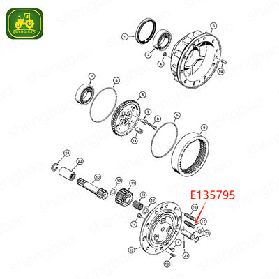 Partes do eixo traseiro E135795 Stud para carregador de retroescavadeira
