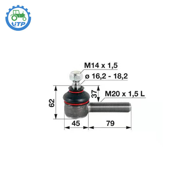 laço Rod End de 00110106 3131021R1 peças do trator do caso IH 95MM