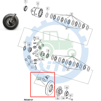 Engrenagem cônica RE336171 11/41T para  8100 8200 8300 8400