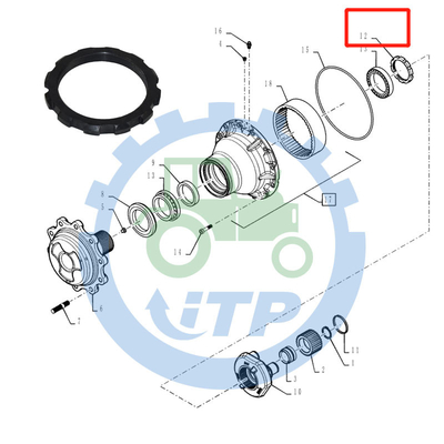 87708454 Holland Loader Parts nova 570XNT 580M 580SN Ring Nut