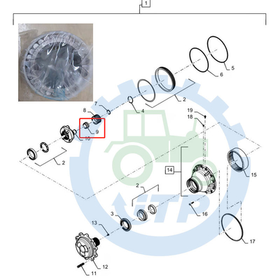 rolamento de rolo 87708444 das peças do carregador do Backhoe do caso do PESO de 580N 580SN 580SN