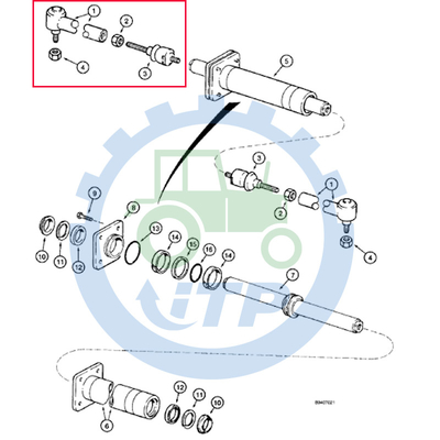 Laço Rod 053961R1 3785463M1 das peças do carregador do Backhoe do caso D142916