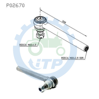 Laço novo Rod 85805977 de Holland Backhoe 555E 575E 655E 675E LB75
