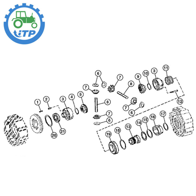 T163374 arruela empurrada do diferencial do Backhoe 310 para